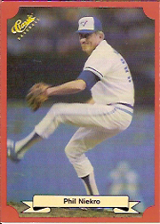 1988 Classic Red Baseball Cards        199     Phil Niekro#{Toronto Blue Jays